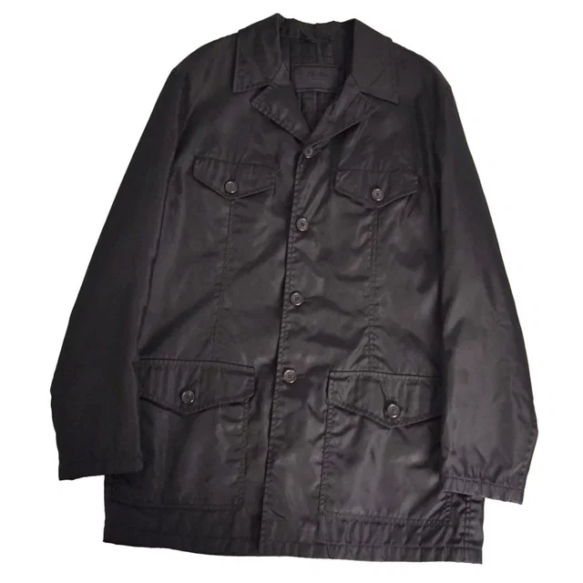 Prada Jacket Nylon Black in Black Nylon from The Reluxe