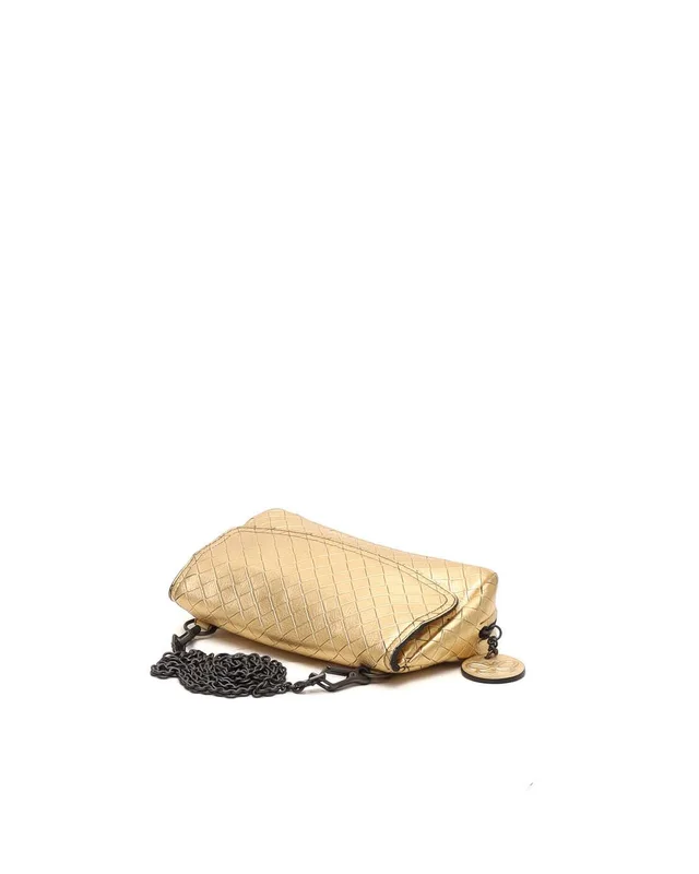 Bottega Veneta Metallic Intrecciomirage Chain Flap Bag in Leather from A Retro Tale, photo 4 of 7
