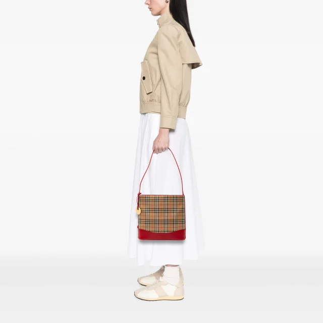 Burberry Haymarket Check Canvas Shoulder Bag in Beige Canvas from Designer Revival, photo 6 of 6