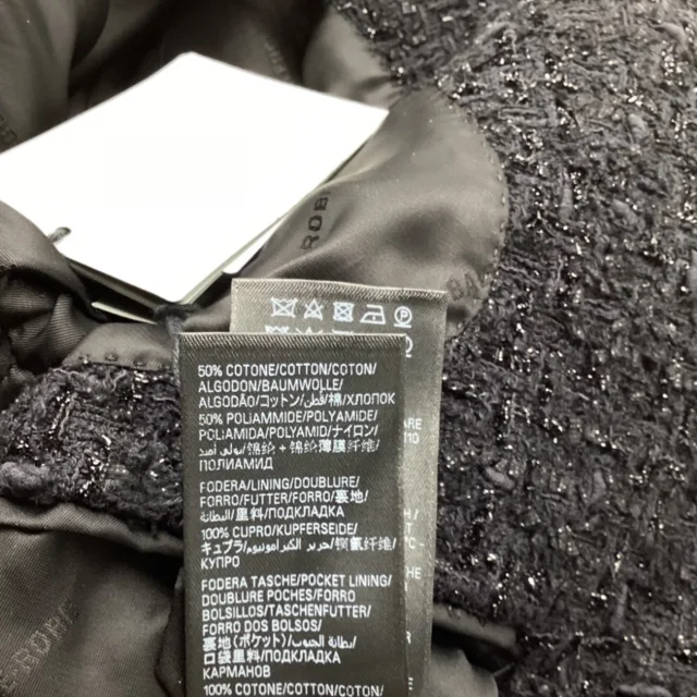 Balenciaga Hourglass Tweed Blazer in Black Cotton in black, photo 5 of 6 from ShopSimon