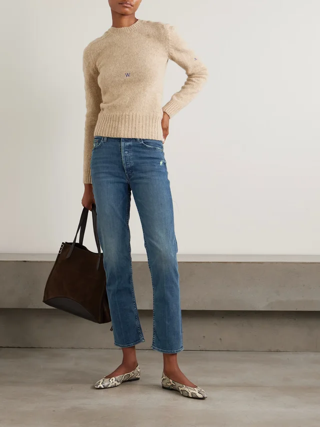 MOTHER The Tomcat Hover high-rise straight leg jeans in Blue, photo 2 of 2 from NET-A-PORTER (Canada)