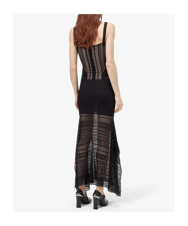 Alexander McQueen Women's Viscose Knit Lace Dress in Black, photo 4 of 5 from SENSER
