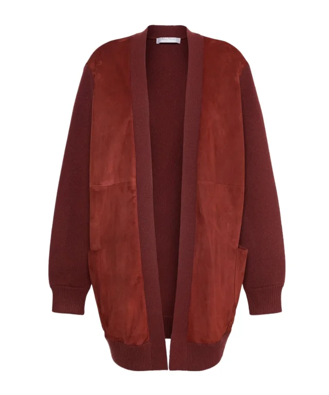 Max Mara suede-panelled belted cardigan from SENSER, photo 1 of 1