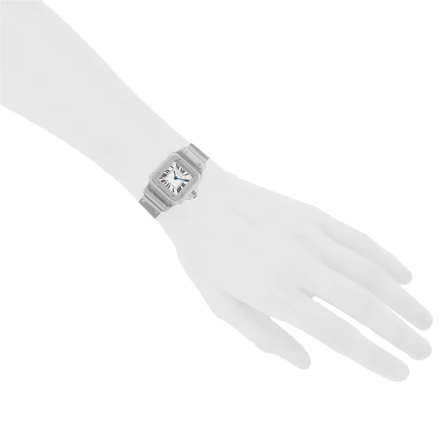 Santos small model watch in steel, Ref: Cartier - 1565, circa 1990 from Collector Square, photo 3 of 3