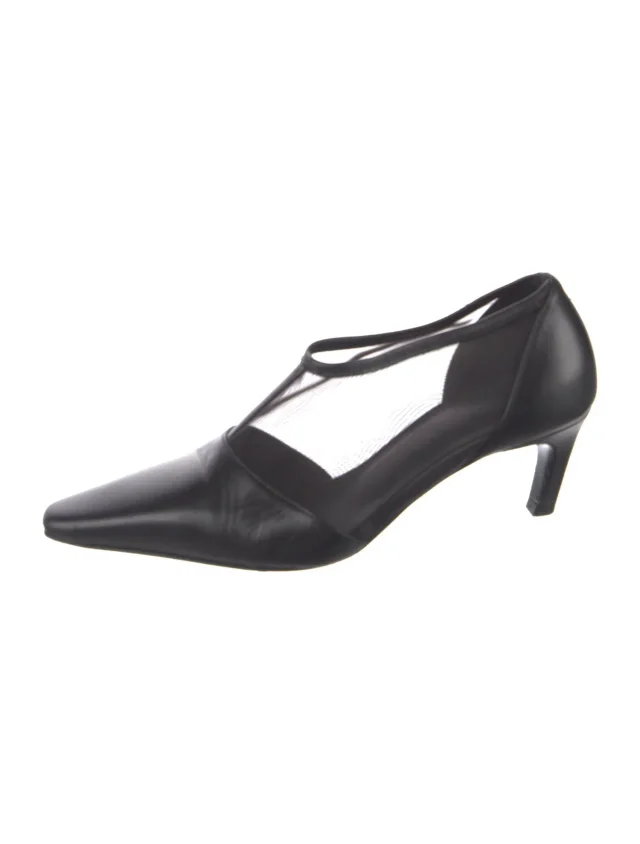 TOTEME Leather Pumps in black|blue Leather from The RealReal