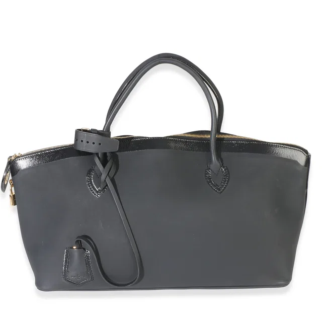 Louis Vuitton Black Calfskin Obsession Lockit East-West Bag Leather Handbag in Black Calfskin from HEWI