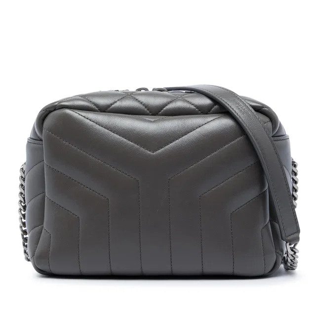 Gray Saint Laurent Small Matelasse Calfskin LouLou Bowling Bag in Grey Calfskin from Designer Revival, photo 1 of 1