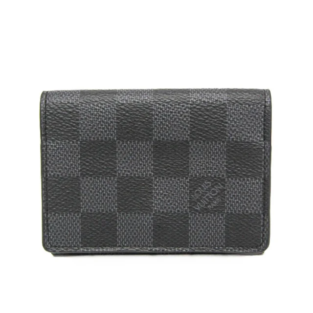 Louis Vuitton Envelope Business Card Holder N63338 Damier Graphite Business Card Case Black in Black Damier Graphite from Elady
