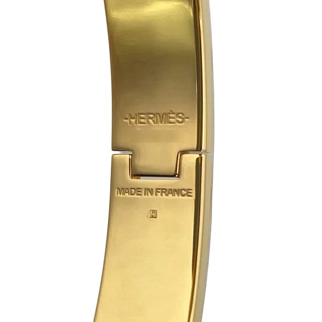 Hermès ClicHH Bangle Size PM Black Enamel Gold Plated in Black from GALLERY RARE, photo 10 of 10