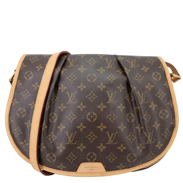 Louis Vuitton Menilmontant MM Monogram Canvas Crossbody Bag Brown in Brown Coated canvas from Dallas Designer Handbags