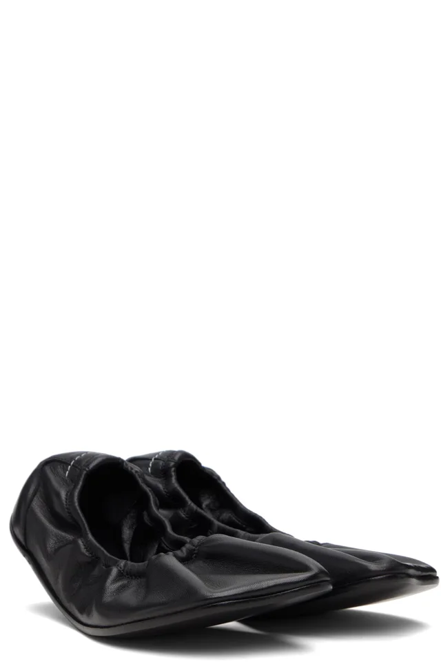 MM6 Maison Margiela Black Anatomic Travel Ballerina Flats, photo 4 of 5 from SSENSE
