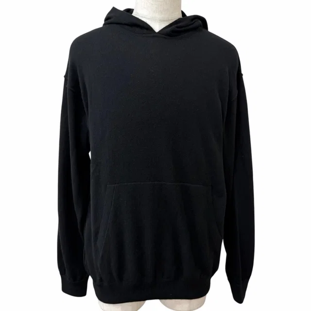 Louis Vuitton Cashmere Silk'in Side Out Pullover Knit Hoodie Black in Black Silk from The Reluxe