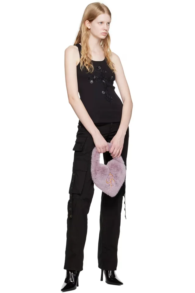 Blumarine Black Eyelet Trousers, photo 4 of 4 from SSENSE