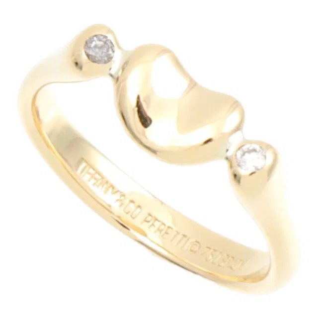 Tiffany & Co. 18K Diamond Bean Ring #51 Yellow Gold in Yellow from VINTAGE QOO TOKYO