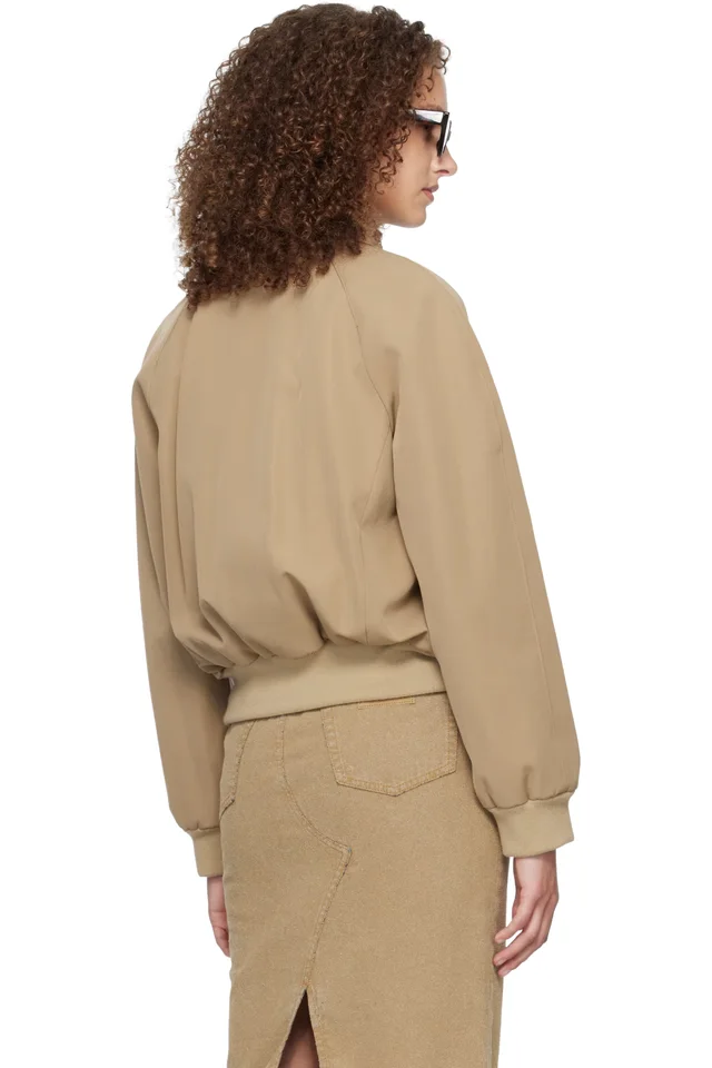 A.P.C. Beige Raglan Bomber Jacket, photo 3 of 4 from SSENSE