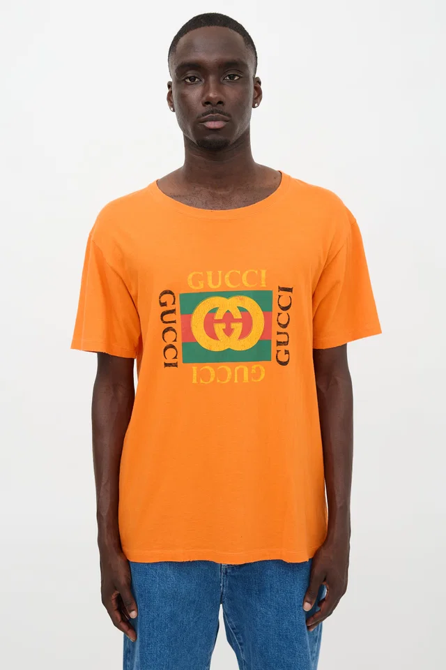 Gucci Distressed Logo T-Shirt from VSP Consignment