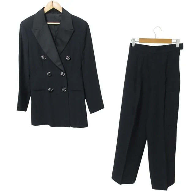 Max Mara Pianoforte Di Jacket Trousers Pants Suit Set Navy 38 in Navy from The Reluxe