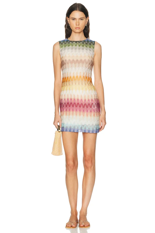 Missoni Sleeveless Shift Mini Dress in Multicolor from FWRD, photo 1 of 1