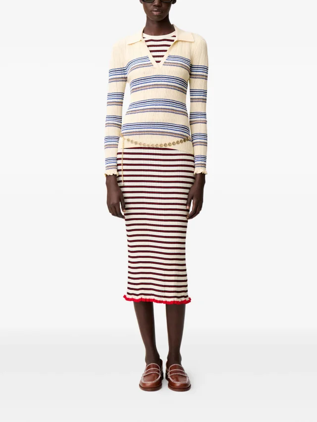 Claudie Pierlot multicolour striped knit top, photo 2 of 2 from FARFETCH