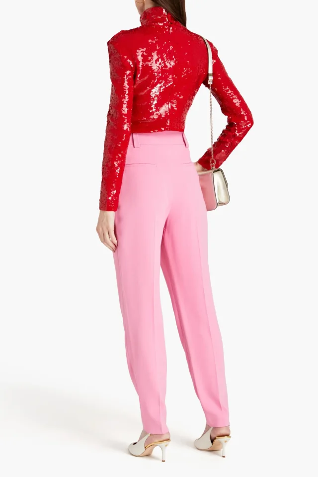 Valentino Garavani Sequined Cotton-Blend Tulle Turtleneck Top, photo 3 of 4 from THE OUTNET