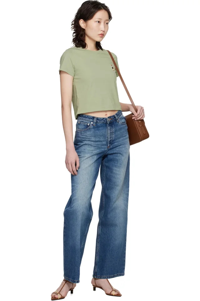 Maison Kitsuné Green Dressed Fox Baby T-shirt, photo 4 of 4 from SSENSE