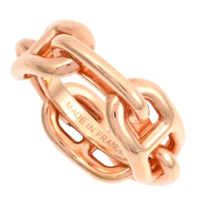 Hermès Chaine d'Ancre Scarf Ring Gold in Gold from VINTAGE QOO TOKYO