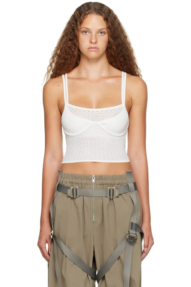 Dion Lee White Serpent Tank Top, image 1 of 1 from SSENSE