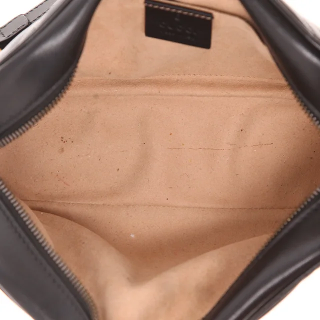 Gucci GG Marmont shoulder bag in black quilted leather in Black Leather from Collector Square, photo 3 of 3