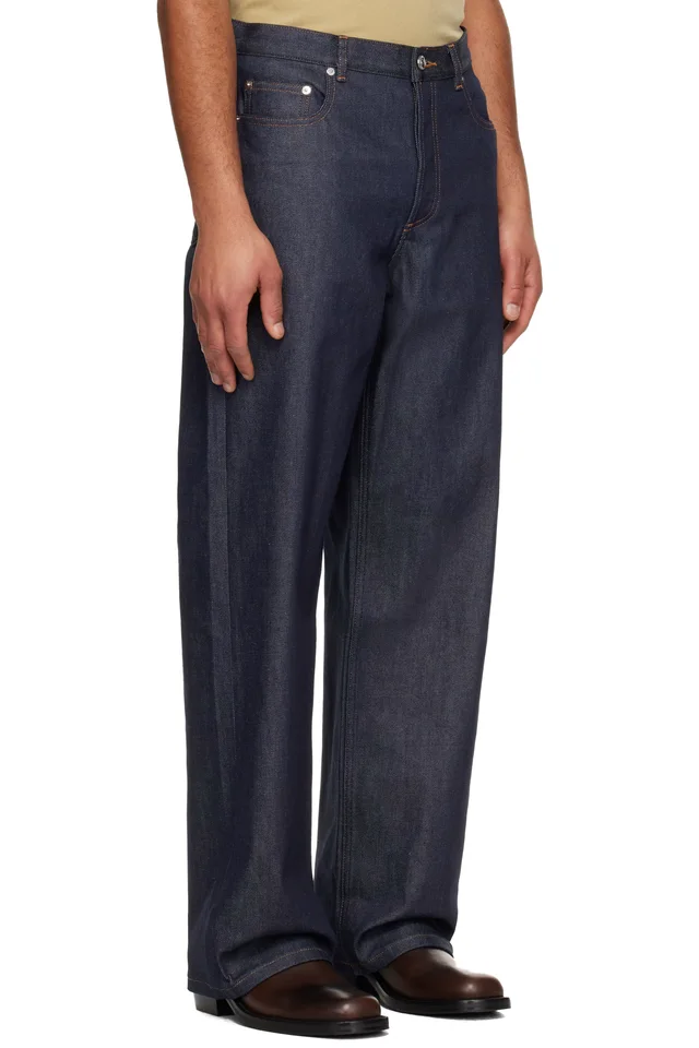 A.P.C. Navy Aaron Jeans, photo 2 of 4 from SSENSE