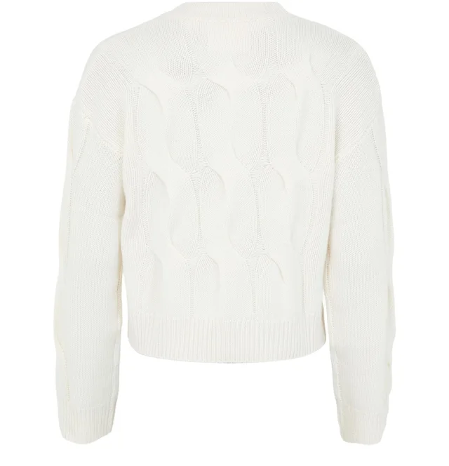 LISA YANG Sammie cashmere sweater in White 100% cashmere knit, photo 3 of 7 from 24S (US)