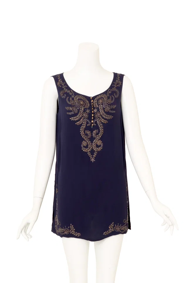 Hermès Embellished Silk Tunic Top in Silk from Recess LA