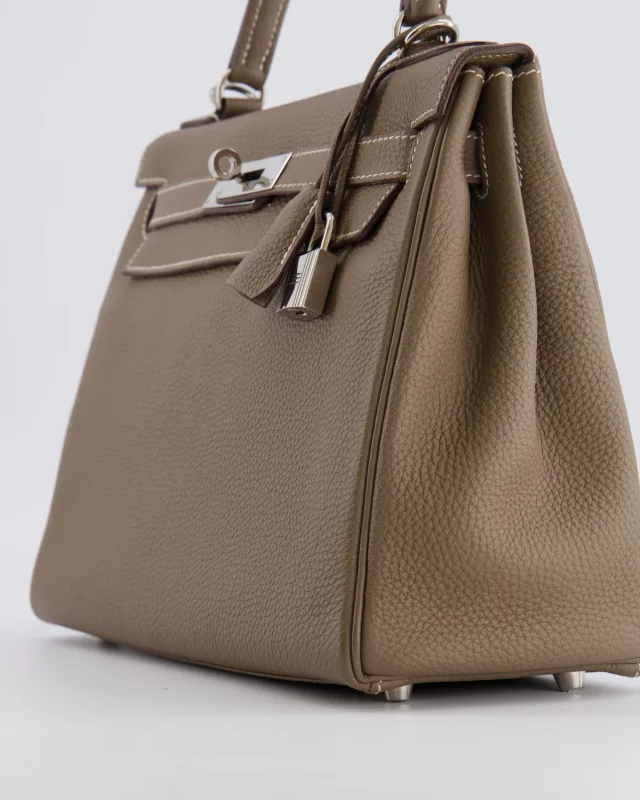 Hermès Kelly 28 Retourne Bag in Taupe Togo leather from Sellier, photo 14 of 23