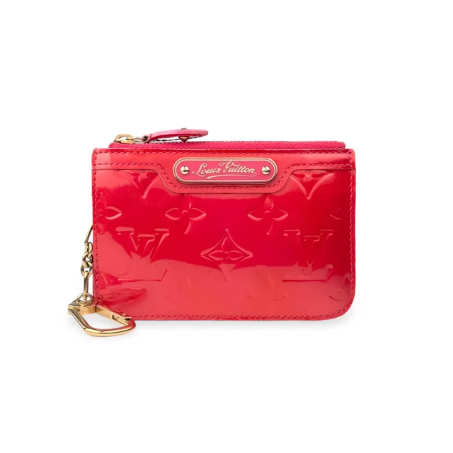 Louis Vuitton Monogram Vernis Rose Pop Key Pouch in Rose Pop Patent Leather from Designer Archives