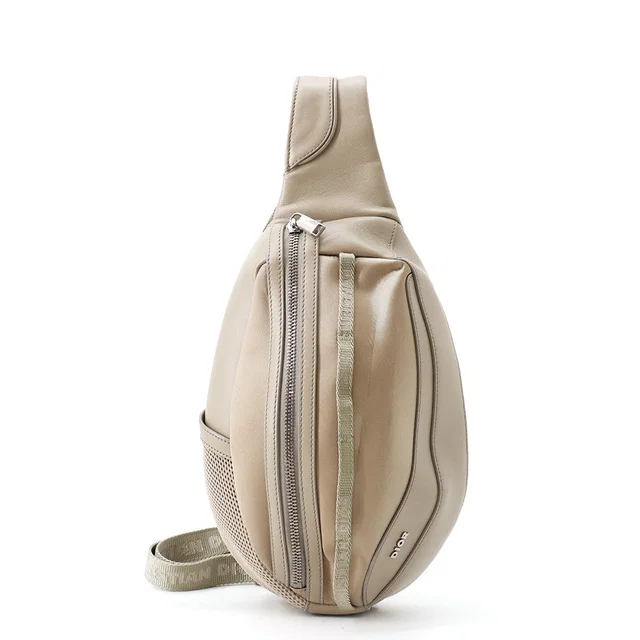 Dior Scabella Body Bag Beige1ESBO040NYS Leather Nylon in Nylon from GALLERY RARE