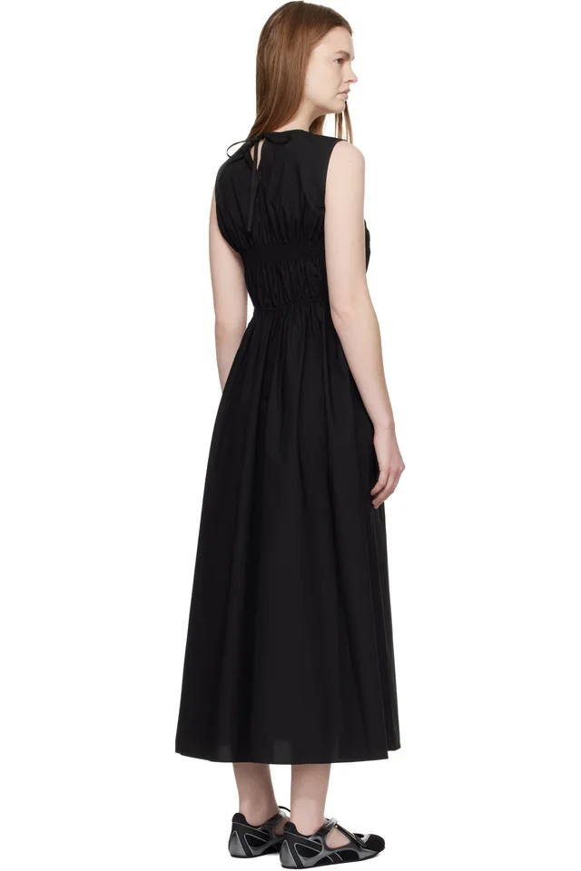 Cecilie Bahnsen Black CBchristy Midi Dress, photo 3 of 4 from SSENSE