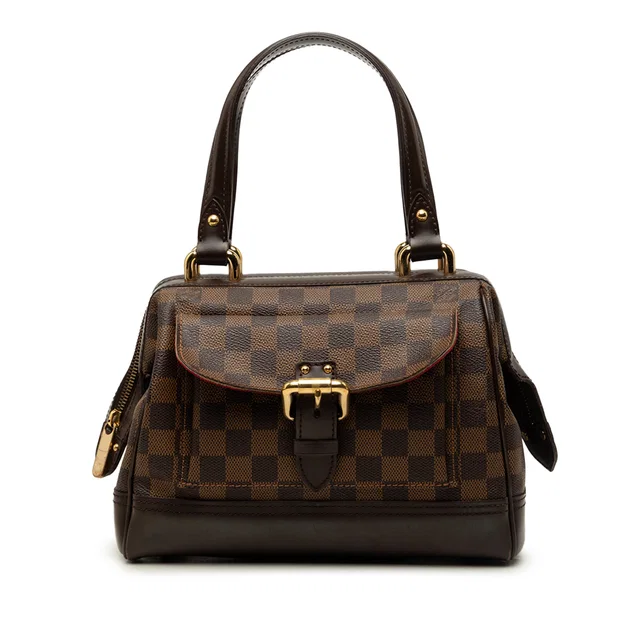 Brown Louis Vuitton Damier Ebene Knightsbridge Handbag in Brown Canvas from Designer Revival
