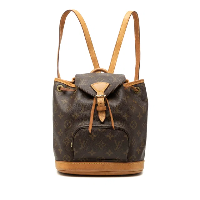 Brown Louis Vuitton Monogram Mini Montsouris Backpack in Brown Coated canvas from Designer Revival