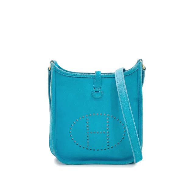 Hermès Evelyne Tpm Turquoise Dobris Shoulder Bag 2005 Square I in Blue from Luxury Promise