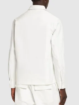 Jil Sander Cotton gabardine overshirt in 100% Cotton, photo 3 of 5 from LUISAVIAROMA