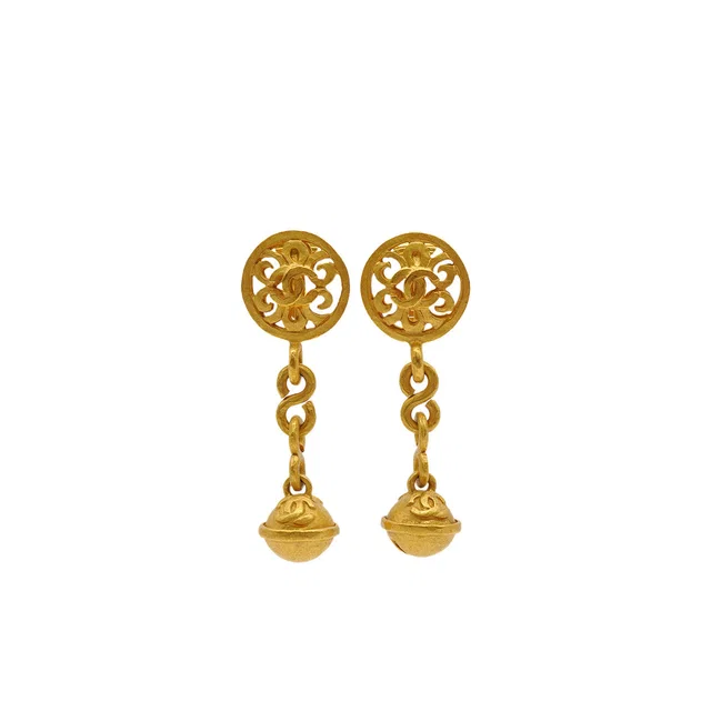 Chanel Vintage Earrings Cocomark Bell Motif Accessory 95P from Luxury Promise