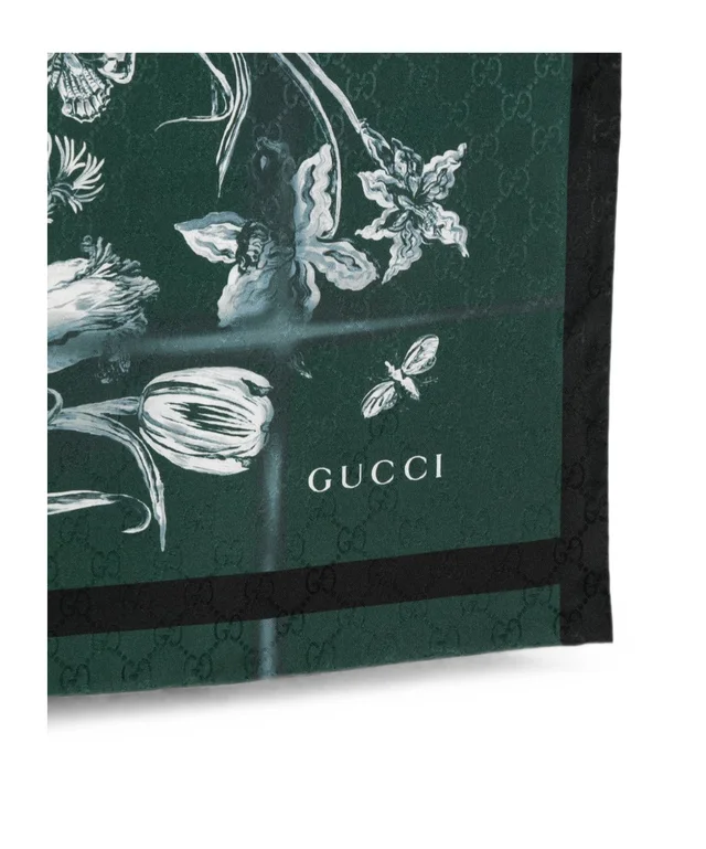 Gucci Printed silk scarf, photo 3 of 3 from SENSER