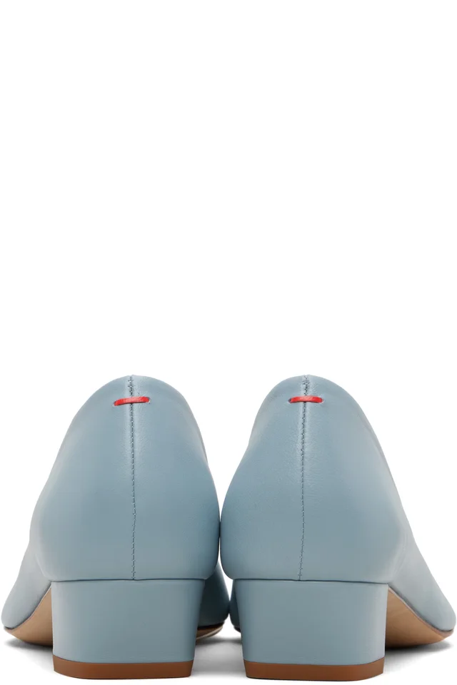 Aeyde Blue Helia Low-Cut Heels, photo 2 of 5 from SSENSE