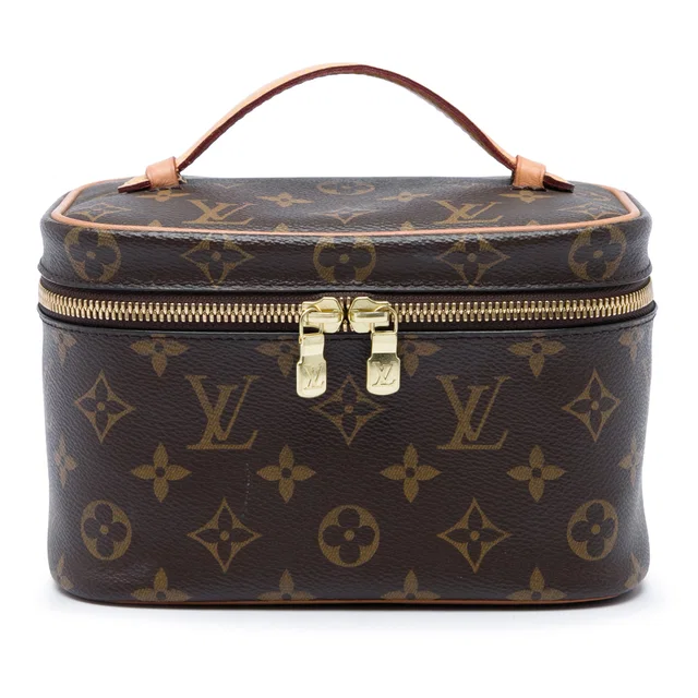 Brown Louis Vuitton Monogram Nice Mini Vanity Case in Brown Coated canvas from Designer Revival
