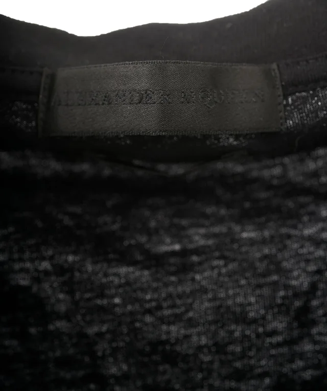 Alexader McQueen Black with Green Skull T-Shirt Size XXL in Black Cotton from Luxury Promise, photo 2 of 2