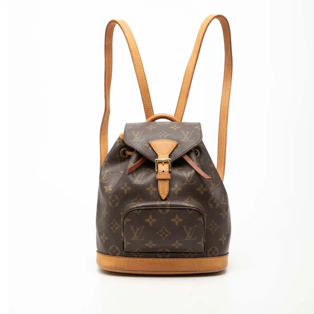 Brown Louis Vuitton Monogram Mini Montsouris Backpack in Brown Coated canvas from Designer Revival