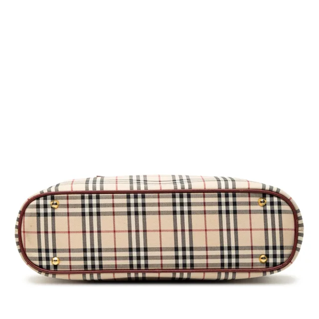 Beige Burberry House Check Canvas Tote in Beige Canvas from Designer Revival, photo 3 of 6