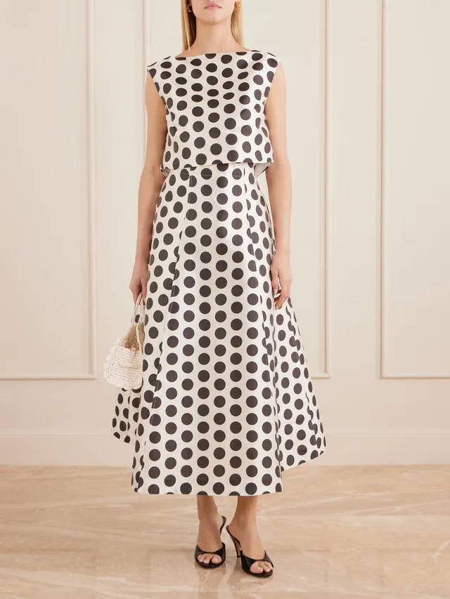 DESTREE Richard cropped polka-dot satin top in Black, photo 2 of 2 from NET-A-PORTER (Canada)