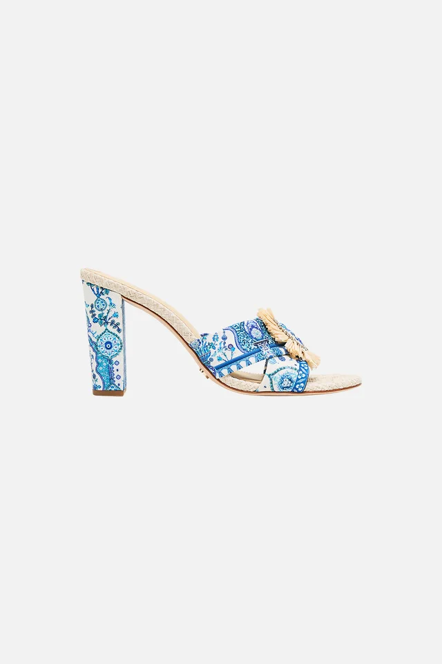 Camilla eBoutique AZRA PRINTED RAFFIA MULE HEEL ISNIK LULLABY from CAMILLA, photo 1 of 1