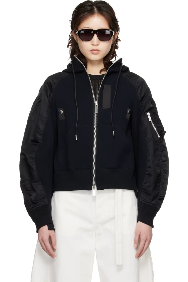 Black Sponge Sweat Hoodie