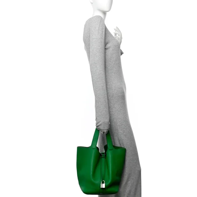 Hermès Taurillon Clemence Picotin Lock 26 GM Bamboo in Clemence leather from FASHIONPHILE, photo 2 of 10